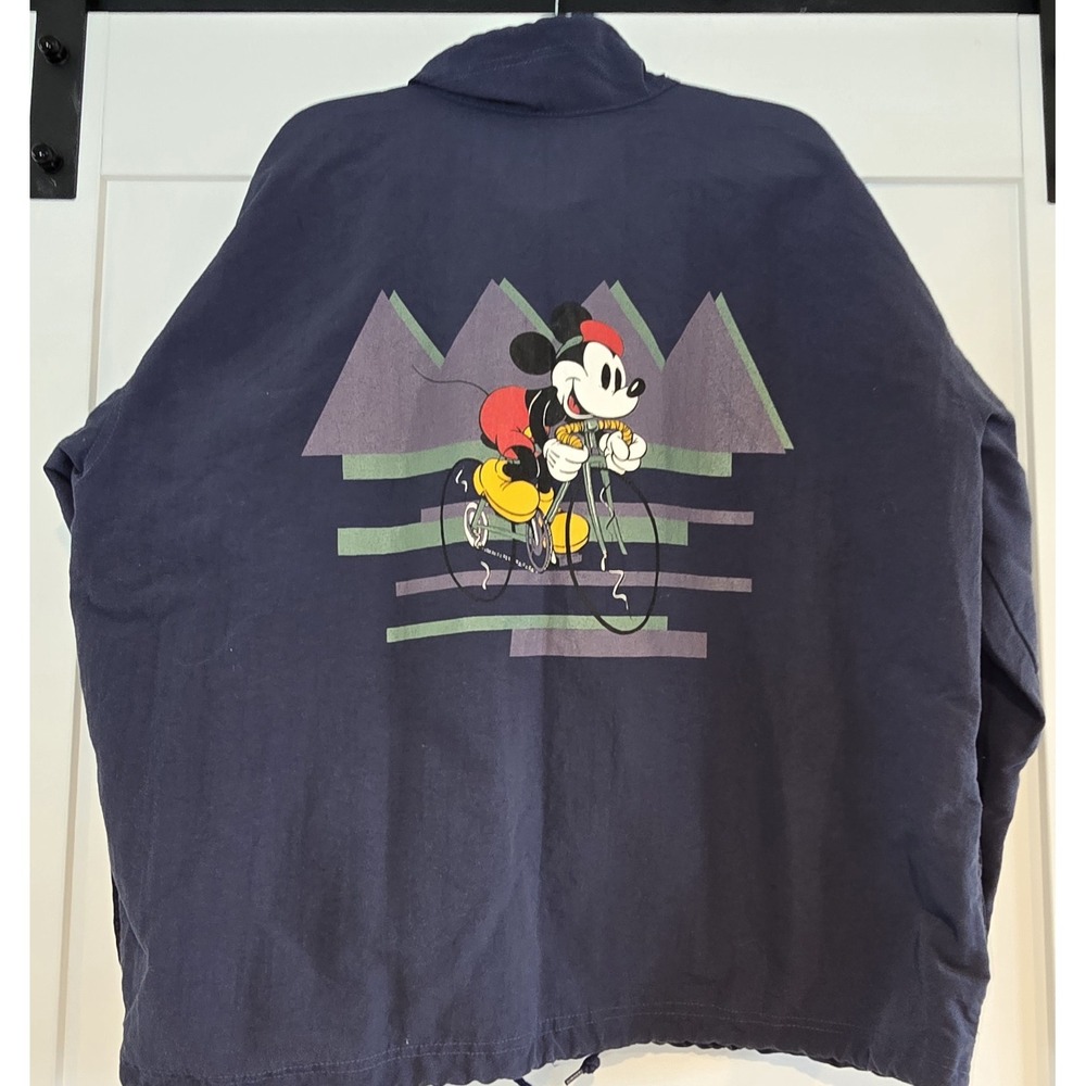 Vintage 90's Mickey & Co. Full zip drawstring windbreaker jacket Oversized L/XL